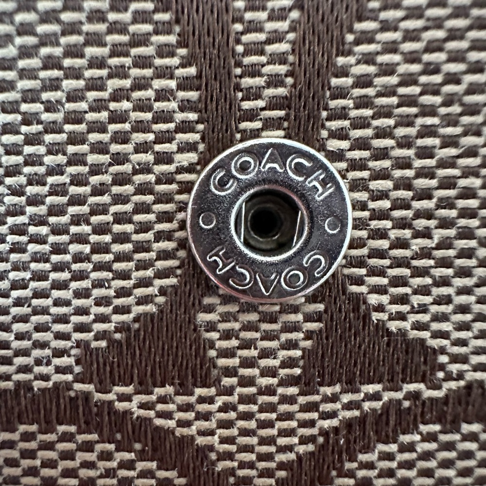 Coach Signature Brown and Tan Wallet - Picture 16 of 16